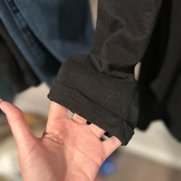 Chico's Black Button-Shoulder Top - Picture 3 of 4